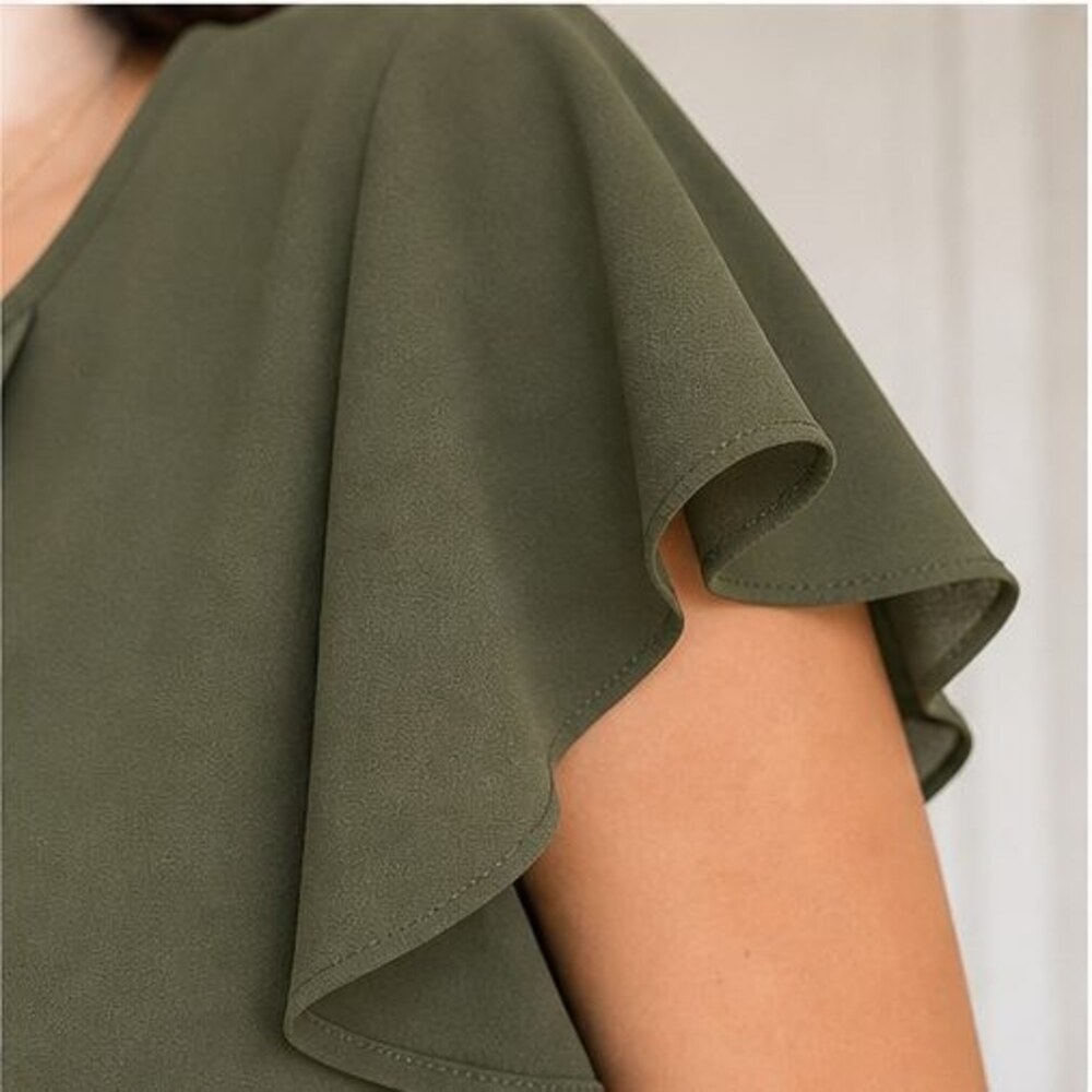 Olive Button Blouse - Picture 5 of 6